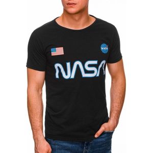 Ombre - heren T-shirt zwart - S1437 - Nasa
