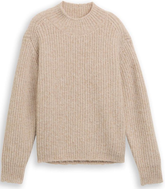 TOM TAILOR DENIM - Trui - Taupe - Knitwear - Lange Mouw