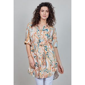 DIDI Dames Tunic Noelle in Offwhite with Maritimo print maat 46