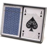 Longfield 100% Kunststof Speelkaarten Set - Dubbelset met 2 Decks - Geschikt voor Poker en Bridge - 4 Indices - Afmetingen 89 x 58 mm