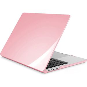 Laptopcover - Geschikt voor MacBook Air 13,6 inch - Case - Cover Hardcase - A2681 M2 (2022) - Kristal Roze