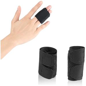 Tomedeks 2 stuks vingerspalk, vingerband, elastische herbruikbare vingerspalken voor sporters – ondersteuning en bescherming voor tennis, volleybal (enkele teen + dubbele teen)