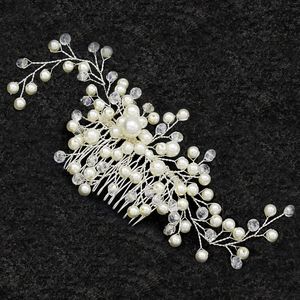 Haarkam met Kristallen en Bloemblad Motief voor Bruiloft Decoratie