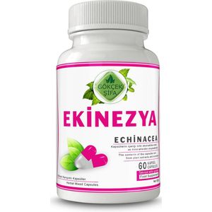 Echinacea Extract Capsule - 60 Capsules - Versterkt Het Immuunsysteem - 1 CAPSULE 1000 MG EXTRACT - Griep, Verkoudheid, Hoest, Loopneus - 60.000 mg Kruidenextract - Geen Toevoegingen - Beste Kwaliteit