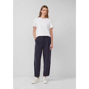 s.Oliver - Bandplooibroek - Marine - Tapered - High Waist