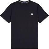Fred Perry - FP T-Shirt - Marineblauw - Katoen - Kortemouwen - Ronde Hals