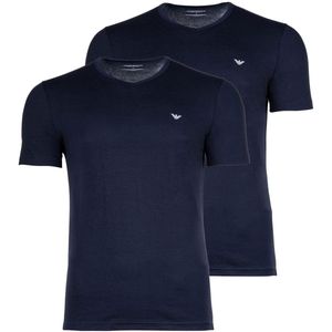 Emporio Armani - EM000392_AF14132 - Korte Mouwen Basislaag - Blauw - 2 Eenheden