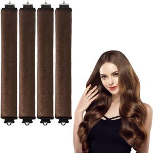 4 stuks krultangen, hittevrije krultang, langharige krultang, krulspelden, doe-het-zelf haarstyling-gereedschap voor haarstyling-effecten.