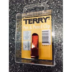 Terry Clip voor 1 pen of potlood rood