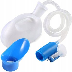 Unisex urinoir - Urinaal - draagbare urinefles - 2000 ml - met 160 cm slang - herbruikbaar - sterke sluiting - perfect voor kampeertrips