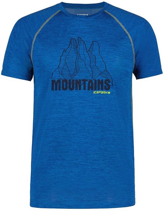 Icepeak - Destin - T-shirt - Blauw - Korte Mouwen - Slim Fit