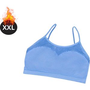 Bovista BH Zonder Beugel - Zonder Bandjes - Push-up Bh's - Comfort Beha - Comfortabel - Sexy - Lichtblauw - Maat XXL