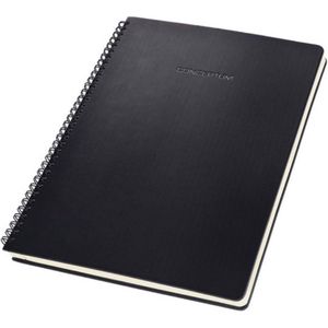 Sigel - spiraal notitieboek - Conceptum - A4 - zwart - hardcover - 160 pagina's - lijn - 80 grams papier - SI-CO821