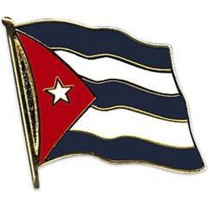 2x stuks pin broche speldje vlag Cuba - Feestartikelen