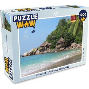 Puzzel Strohut Op Ko Tao Thailand - Legpuzzel - Puzzel 1000 stukjes volwassenen