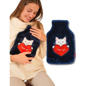 Warmwaterkruik met Zachte Fleece Hoes - Perfect voor Koude Dagen en Pijnverlichting