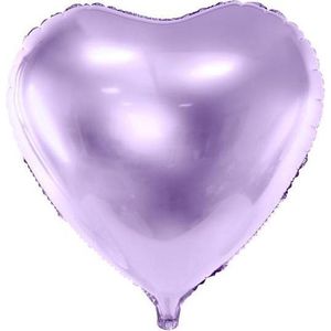 Folie ballon Heart, 61cm, licht lila
