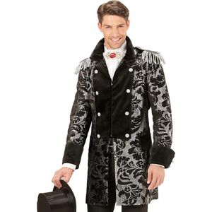 Widmann - Middeleeuwen & Renaissance Kostuum - Royale Paradejas Zilver Man - Zwart, Zilver - Small - Halloween - Verkleedkleding