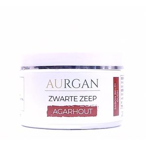 Aurgan Zwarte Zeep Oudh - 200 Gram - Diepreinigende Hammamzeep - Exolfierende zeep - Verwijdert Dode huidcellen