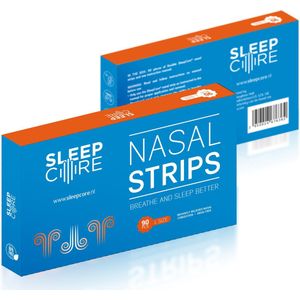 SleepCore® - 90 Neuspleisters - Anti Snurk Pleisters - Neusstrips - Strips - Hypoallergene Lijm - 90 strips - Slaapproblemen - Breathe - Slaap - Bandage - Right - Ademen - Neus - Sterke kleefstof - Stuks - Neusspreider - Snurken - Right - Well