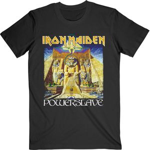 Iron Maiden - Powerslave World Slavery Tour Heren T-shirt - L - Zwart