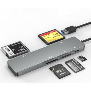 NÖRDIC Kaartlezer 5in1 USB 3.0 - Space Gray