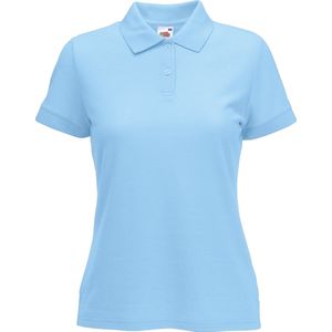 Fruit Of The Loom - Dames-Fit 65/35 Poloshirt - Hemel Blauw - Korte Mouwen