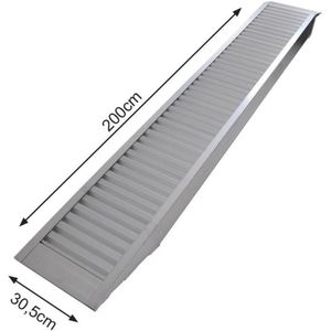 Pro Plus Oprijplaat - Aluminium - 200 x 30.5 cm - Maximale Belasting 1655 kilo