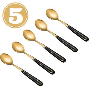 Eierlepeltjes - Dessertlepels - Kaviaar Lepel - Theelepels - Set van 5