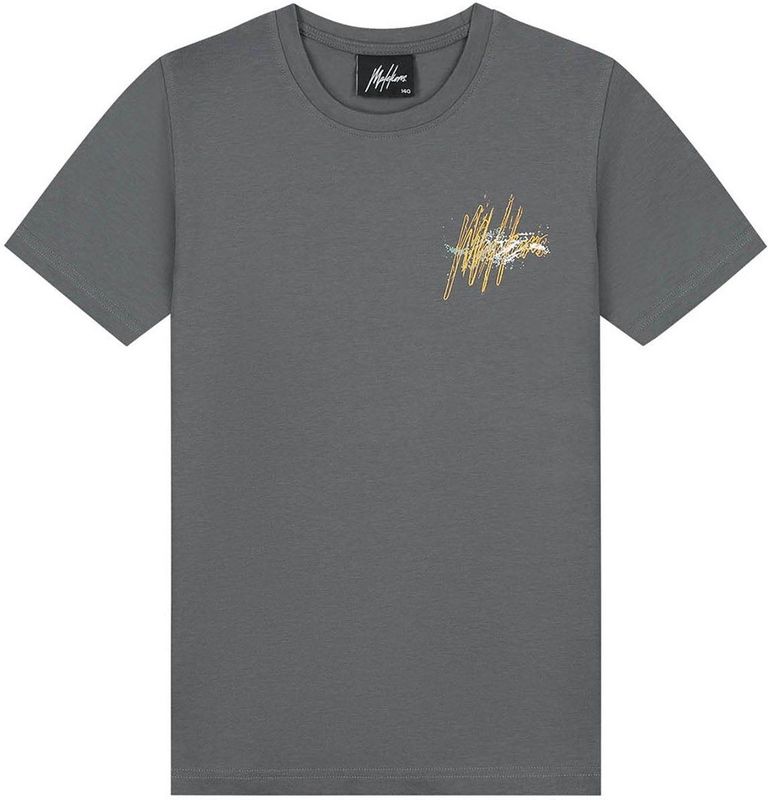 Malelions Kids Splash T-Shirt - Anthracite/Light Orange 4-104