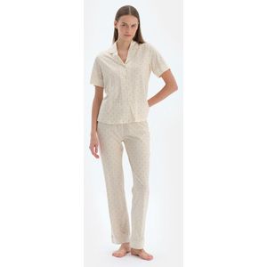 Dagi - Pyjama - Crème / Lichtgeel - 2-delig