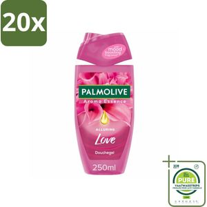 20 x Palmolive Douchegel Aroma Essence Alluring Love 250 ml - Grootverpakking - Douchegel - Palmolive - Alluring Love - Geur - Rozen