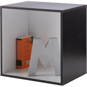 Boekenkastmodule - Afmetingen 40x30x40 cm - Zwart wit - MDF - Simply D7