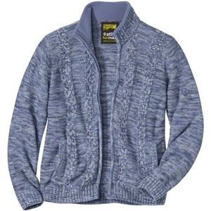 ATLAS FOR MEN - Casual vest van gemêleerd tricot - Heren - Verkrijgbaar in grote maten - 4XL
