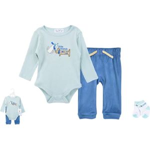 baby kledingset, katoen, 3 stuks set, romper, broek, socks, maat 62, 3-6 maanden