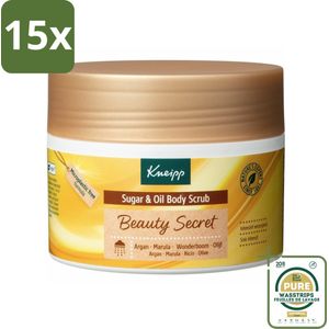 15 x Kneipp - Body scrub - Sugar & Oil - Beauty Secret - 200 ml - Grootverpakking - Body Scrub - Huid Verzorging - Exfoliëren - Suiker Scrub - Natuurlijke Oliën