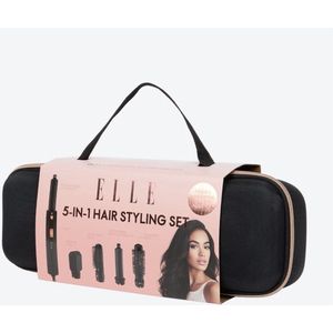 Tutabelle Hairwrap - 6 in 1 Hairstyler - Incl. Reistas - Fohnborstel - Multistyler - Airstyler - Krulborstel - Haarstyler - Hairstyler - Stijltang - Zwart