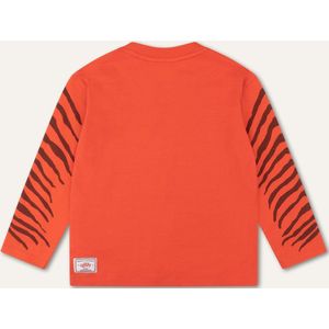 Thommy l.sl. T-shirt 19 Solid with artwork Big tiger Red: 98/3yr