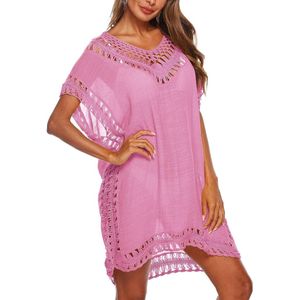 Strandjurk Dames Zomer Bikini Cover-up Strandponcho V-hals Badpak
