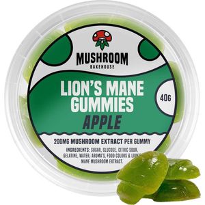 MushroomBakehouse - Lion's Mane Gummies - 200mg - Apple
