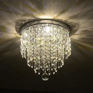 Moderne design kristallen plafondlamp voor woonkamer, zilveren diamanten plafondlamp voor slaapkamer, eetkamer en trap, keuken, hal