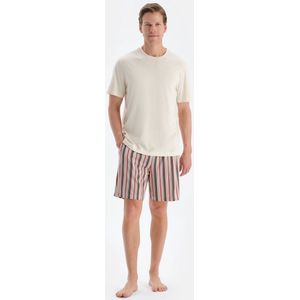Dagi Pyjamaset met Korte Mouwen, Ronde Hals en Shorts met Normale Taille