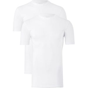 Claesen's Basics T-shirts (2-pack) - heren T-shirts O-hals - wit - Maat: XXL