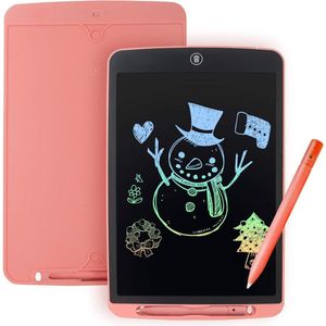 LCD Schrijftablet 12 Inch - Kleurrijke LCD Teken Tablet - Draagbaar LCD Notitieblok - Ideaal voor Schrijven, Tekenen en Notities - Oogvriendelijk en Herbruikbaar - Roze