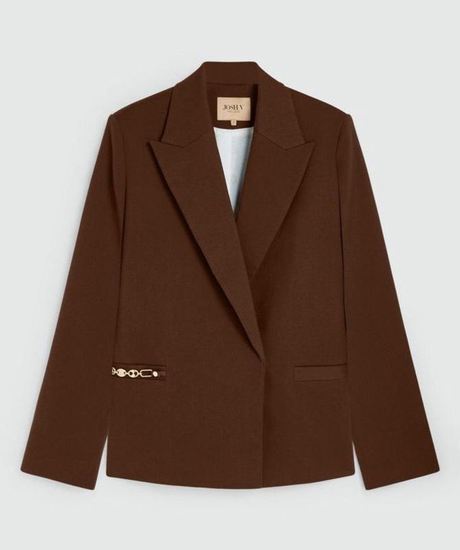 Josh V - Deacon Blazer - Donkerbruin - Oversized Fit