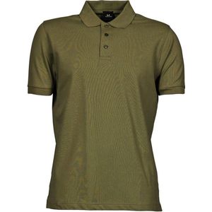 Tee Jays Heren Luxe Stretch Short Sleeve Polo Shirt (Olijfgroen)