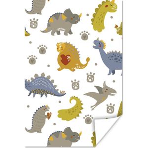 Poster kids - Schilderij voor kinderen - Dinosaurus - Kinderen - Design - Jongens - Meisjes - Kinderkamer decoratie - 40x60 cm - Poster kinderkamer