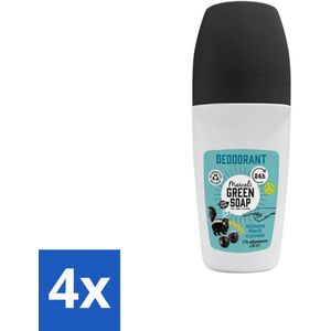 Marcel's Green Soap - Deodorant Roller - Mimosa & Blackcurrant - Langdurige frisheid - 50 ml - Voordeelverpakking - 4 stuks