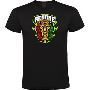 Klere-Zooi - Reggae Lion - Heren T-Shirt - 4XL