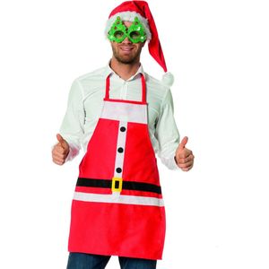 Witbaard Kerstschort Kerstman Unisex Polyester Rood One-size